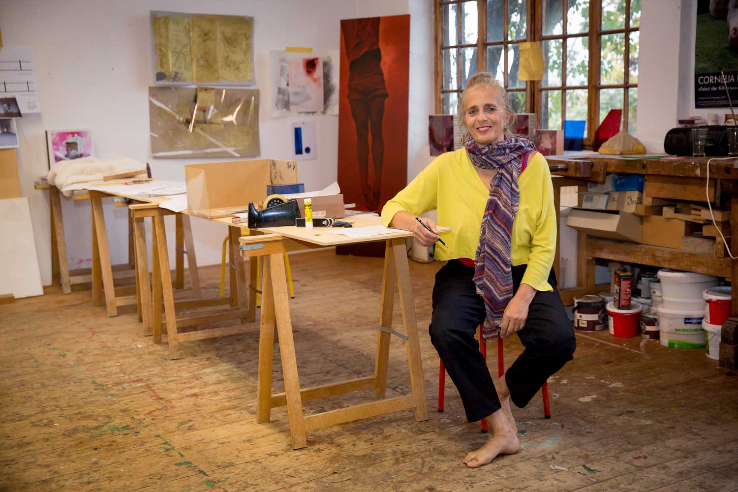 Cornelia Rapp im Atelier